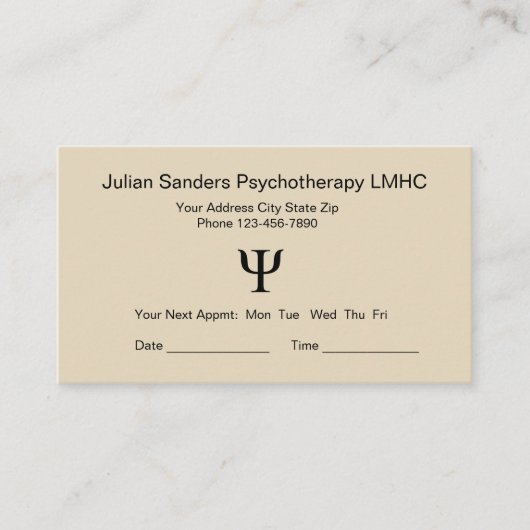 Erinnerung Terminkarte (Vorderseite)