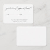 Erinnerung Terminkarte (Vorne/Hinten)