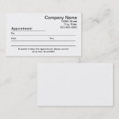 Erinnerung Terminkarte (Vorne/Hinten)