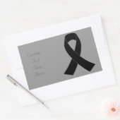 Erinnerung, trauerndes schwarzes Bewusstsein Rechteckiger Aufkleber (Umschlag)