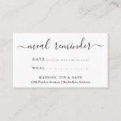 Erinnerung Visitenkarte (Vorderseite)