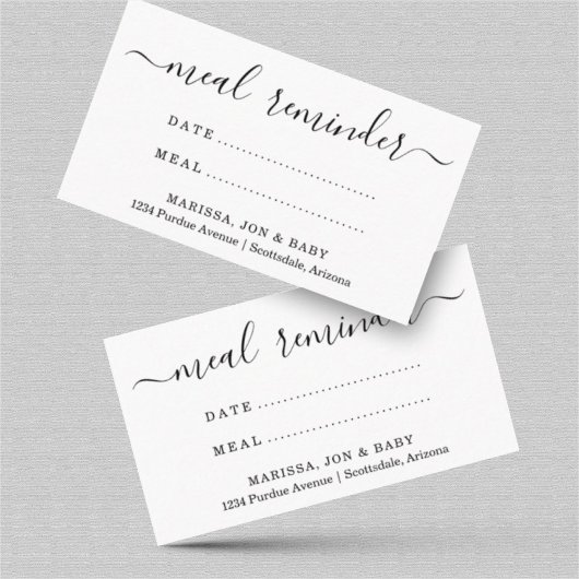 Erinnerung Visitenkarte