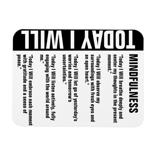 Erinnerung von Mindfulness Goals individuell gesta Magnet (Horizontal)