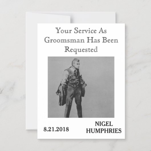 Erinnerung von Trauzeuge oder Trauzeuge Magneteinladung (Vorderseite)