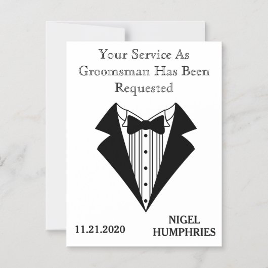 Erinnerung von Trauzeuge oder Trauzeuge Magneteinladung (Vorderseite)