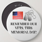 ERINNERUNG VON VETS    BUTTON (Vorne & Hinten)