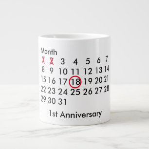 Erinnerung zum Jahrestag Jumbo-Tasse