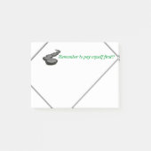 Erinnerung, zum sich 1. zu zahlen! post-it klebezettel (Vorderseite)