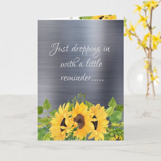 Erinnerung zur Christlichen Förderung Karte (Gelbe Blume)