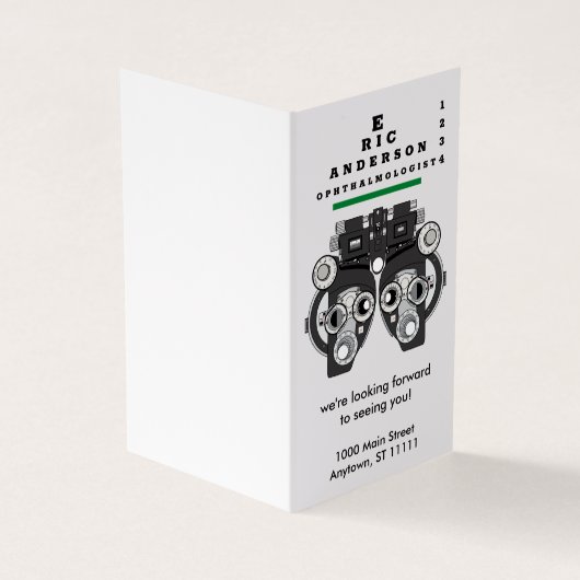 Erinnerung zur Ernennung von Augenarzt Visitenkarten (Vorderseite)