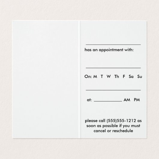 Erinnerung zur Ernennung von Augenarzt Visitenkarten (Innenseite Aufgefaltet)