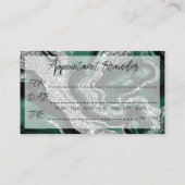 Erinnerung zur Ernennung von Barber Silver Green M Visitenkarte (Rückseite)