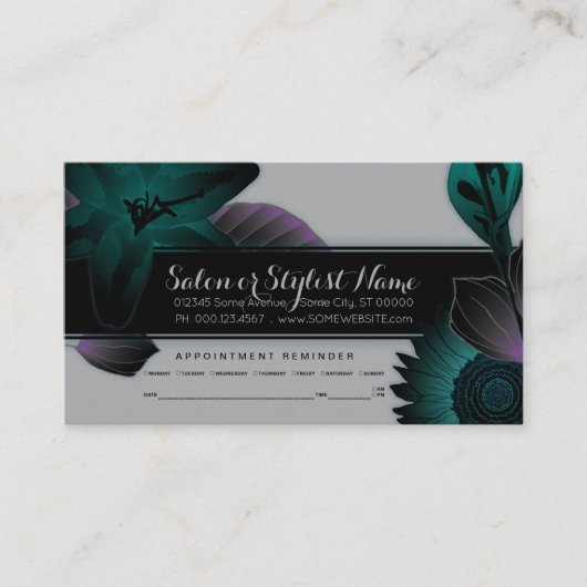 Erinnerung zur Ernennung von Vintagen Blume Terminkarte (Vorderseite)