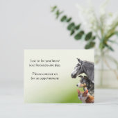 Erinnerung zur Impfung von Haustieren Postkarte (Stehend Vorderseite)