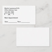 Erinnerung zur Patientenernennung  Visitenkarte (Vorne/Hinten)