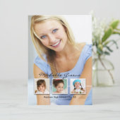 Erinnerungen 4 Foto Abschluss Ankündigung (Stehend Vorderseite)