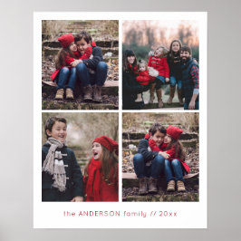 Erinnerungen 4 Foto Grid Poster