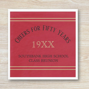 Erinnerungen! 50. Klasse Wiedersehen Party Napkins Serviette