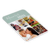 Erinnerungen 5 Foto Collage grün Magnet (Rechte Seite)