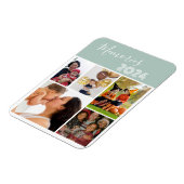 Erinnerungen 5 Foto Collage grün Magnet (Linke Seite)