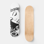 Erinnerungen Abstrakte Frau Surreal Original Art Skateboard (Vorderseite)