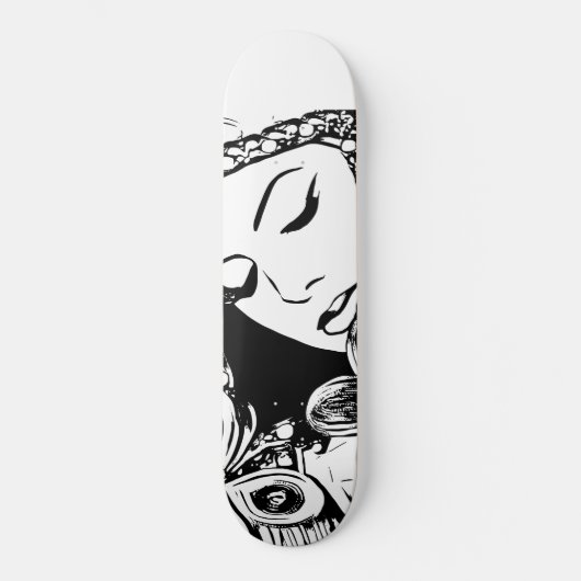 Erinnerungen Abstrakte Frau Surreal Original Art Skateboard (Vorderseite)