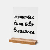 Erinnerungen Akryllische Unterschrift Acrylschild (Winkel)