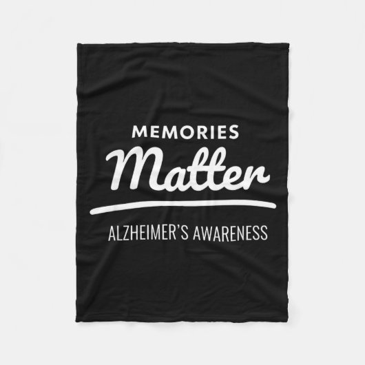 Erinnerungen Alzheimer-Bewusstsein Fleecedecke (Vorderseite)