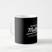 Erinnerungen Alzheimer-Bewusstsein  Kaffeetasse (Vorderseite Links)