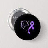 Erinnerungen Alzheimer-Bewusstsein lila Band Button (Vorne & Hinten)