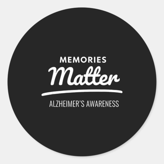 Erinnerungen Alzheimer-Bewusstsein Runder Aufkleber (Vorderseite)