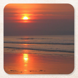 Erinnerungen an einen Sonnenuntergang am Untersetz Rechteckiger Pappuntersetzer