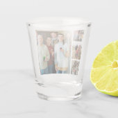 Erinnerungen: Anpassbare 4-Fotomaterial Schnapsglas (Rückseite)