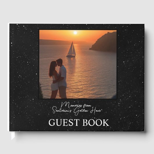 Erinnerungen aus Santorins Goldener Stunde - Roman Gästebuch (Vorderseite)