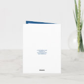 Erinnerungen Classic Blue 6 Foto Dankeskarte (Rückseite)