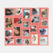 Erinnerungen Coral erstellen Sie Ihre 20-FotoColla Fleecedecke (Vorderseite (Horizontal))