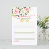 Erinnerungen der Braut - Rosa Blüten und Gold (Stehend Vorderseite)