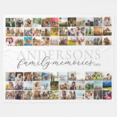 Erinnerungen der Familie Personalisiert 72 FotoCol Fleecedecke (Vorderseite (Horizontal))