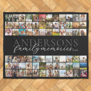 Erinnerungen der Familie Personalisiert 72 FotoCol Fleecedecke