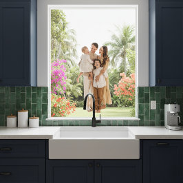 Erinnerungen der Familie: Personalisiertes Foto Fensteraufkleber