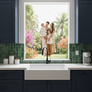 Erinnerungen der Familie: Personalisiertes Foto Fensteraufkleber