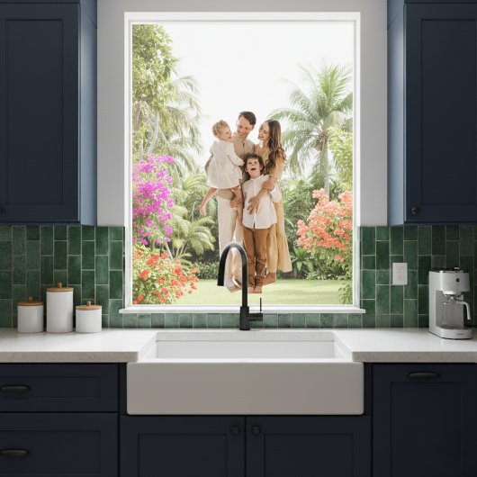 Erinnerungen der Familie: Personalisiertes Foto Fensteraufkleber