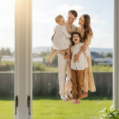 Erinnerungen der Familie: Personalisiertes Foto Fensteraufkleber