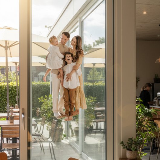 Erinnerungen der Familie: Personalisiertes Foto Fensteraufkleber