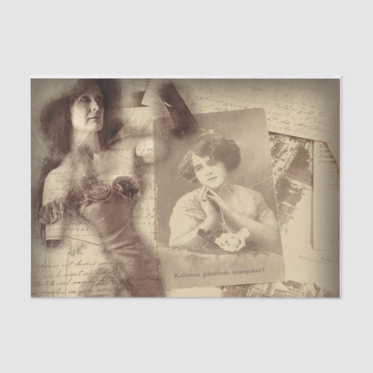 Erinnerungen der Mama-Dekoupage Seidenpapier (Vorderseite)