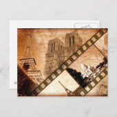 Erinnerungen der Pariser Postkarte (Vorne/Hinten)