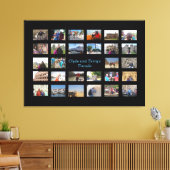 Erinnerungen der Reise Collage 36 X 24 Schwarzer H Leinwanddruck (Insitu (Wohnzimmer))