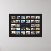 Erinnerungen der Reise Collage 36 X 24 Schwarzer H Leinwanddruck (Vorderseite)