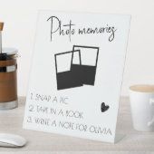 Erinnerungen des Fotos für den weißen benutzerdefi Sockelschild (In Situ)