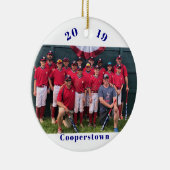Erinnerungen des kooperierenden NY Baseball-Foto-T Keramik Ornament (Rechts)